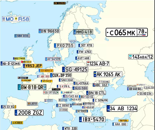 國外車牌識(shí)別
